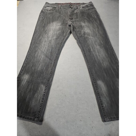 Vintage Decree Jeans Men 38x32 Boot Cut Dark Gray Denim Heavy Stitch - Picture 1 of 10